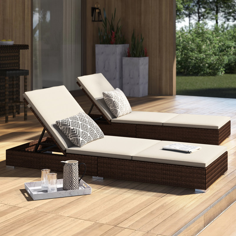 Latitude Run® Daleville 77.1" Long Reclining Chaise Lounge Set with